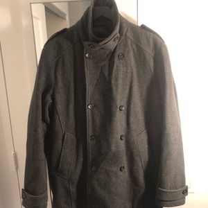 Calvin Klein Mens XL Gray Wool Winter Peacoat